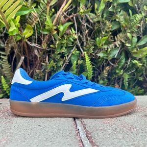 Blue and White Sneakers